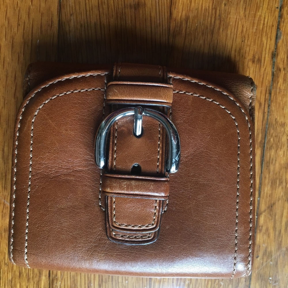Coach cognac leather wallet